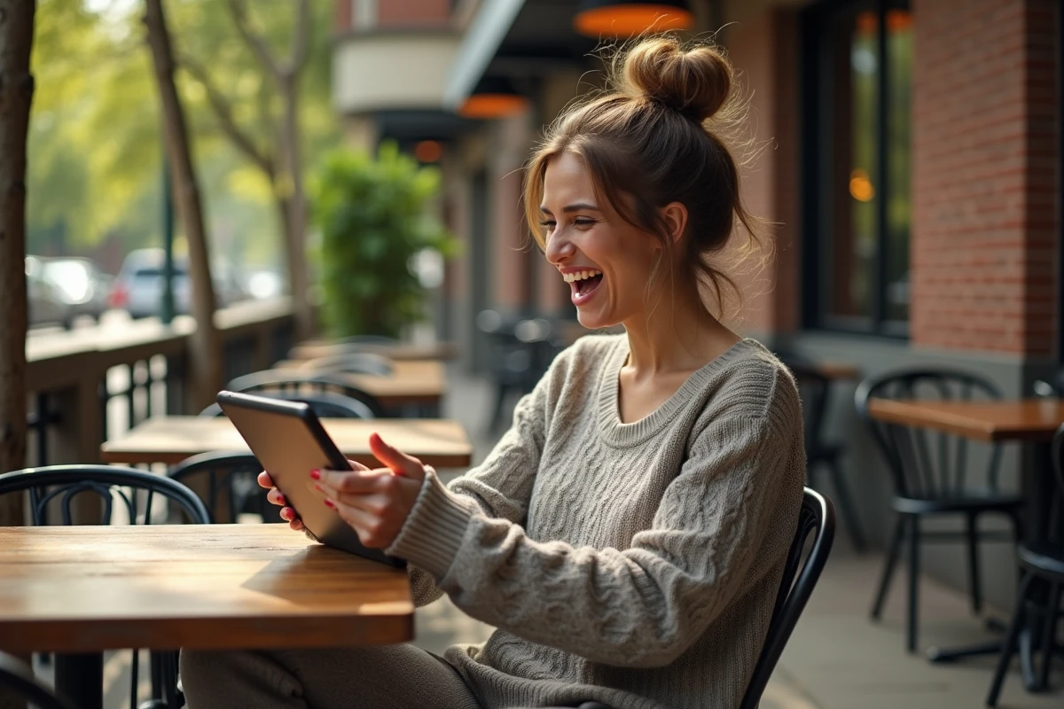 Femme regardant un match de basketball en extérieur